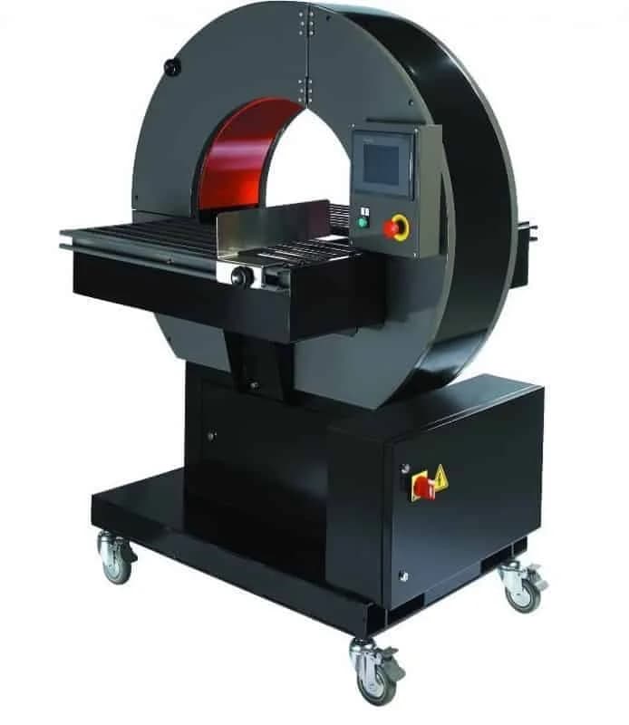 Ovinovací stroj EXR-201 - horizontální, poloautomat s odřezem fólie a svářením