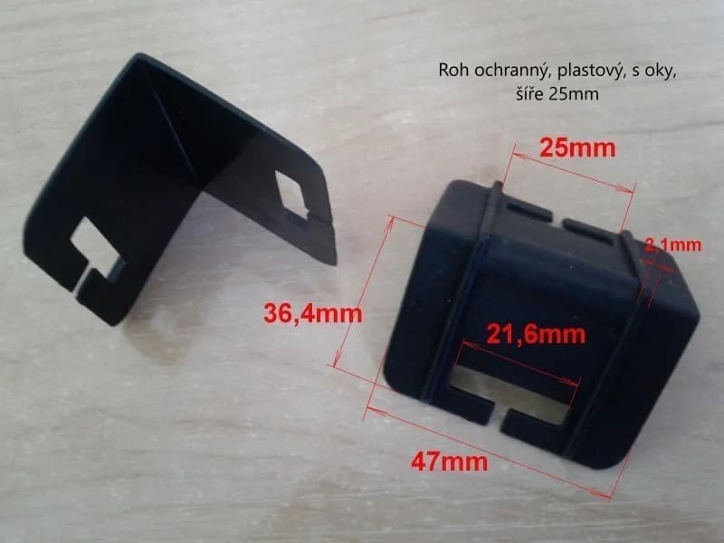 Rohy pod pásku do šíře 25 mm
