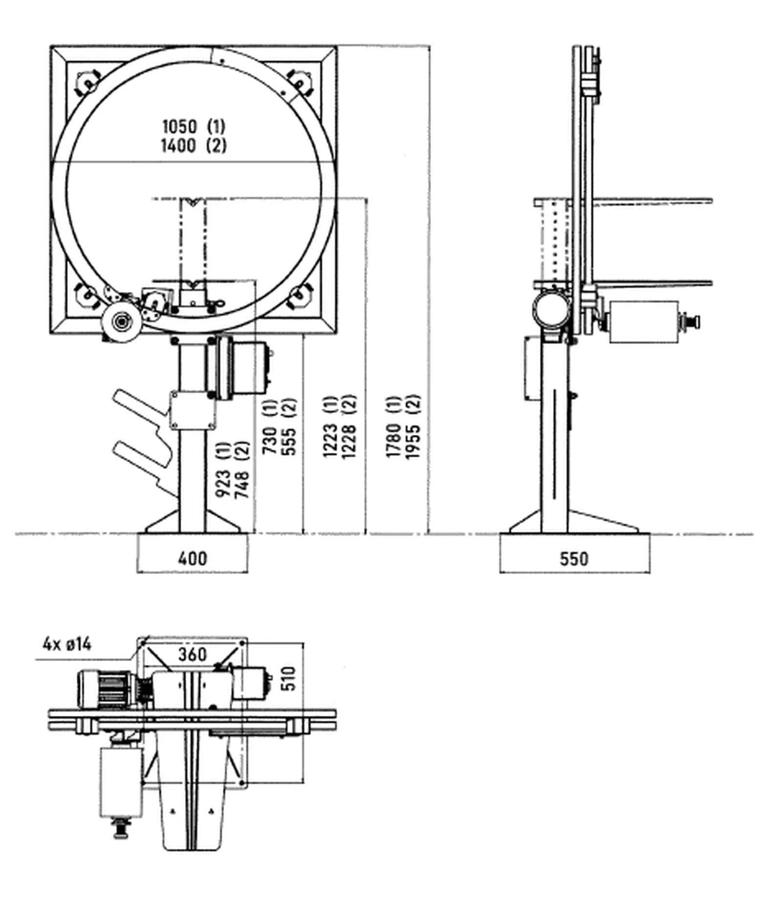Horizontální ovinovací stroj EXR-1400WR M WrapMate